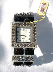 Ρολόι Antique diamond black κρύσταλλοι ζιρκόνια από κλείσιμο καταστήματος RQ096