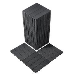 VEVOR Interlocking Deck Tiles 36 Pack 12"x12" Plastic for Orch Dark Grey