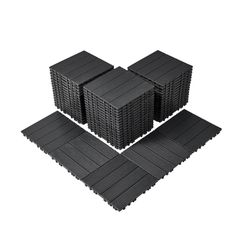 VEVOR Interlocking Deck Tiles 54 Pack 12"x12" Plastic for Orch Dark Grey