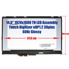 Οθόνη Laptop - Screen monitor για Lenovo Yoga 710-14 710-14ISK 80TY 710-14IKB 80V4 5D10L47419 Assembly Touch Digitizer 14.0'' 1920x1080 FHD TN LED 45% NTSC eDP1.2 30pins 60Hz Glossy ( Κωδ.1-SCR0548 )