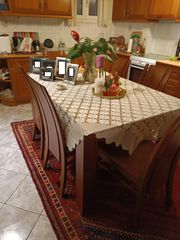 Τραπεζαρια μασιφ Δρυς με 6 καρεκλες