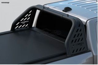 Μαύρο ματ ανοξείδωτο Roll bar δύο σκελών με πάνελ (RB 4070 INOX BLACK) Isuzu D-Max 2021+