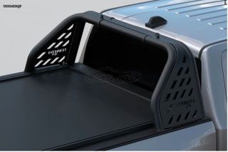 Μαύρο ματ ανοξείδωτο Roll bar δύο σκελών με πάνελ (RB 4070 INOX BLACK) Nissan D40 (Navara)