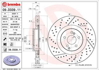 Δισκόπλακα  PRIME LINE - UV Coated BREMBO 09D33911