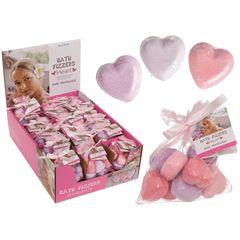 Fizzy bathing hearts