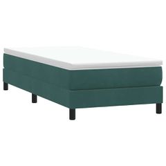 vidaXL Box Spring Κρεβάτι χωρίς στρώμα Σκούρο πράσινο Βελούδινο