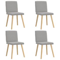 vidaXL Καρέκλες τραπεζαρίας 4 τεμ Cloud Grey Fabric