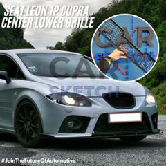 Seat Leon 1P Cupra Κεντρική Γρίλια Μπροστινού Προφυλακτήρα * 1P0 853 667 B *