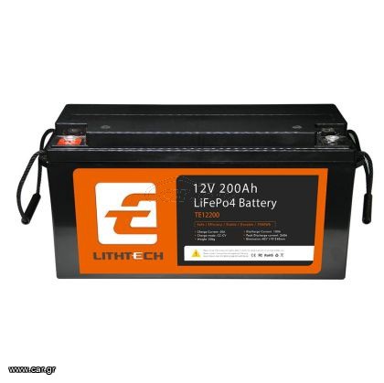 12V 200Ah LifePO4 battery with bluetooth lithtech