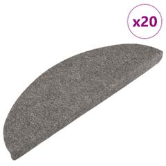 vidaXL Πατάκια Σκάλας Αυτοκόλλητα 20 τεμ. Γκρι 65 x 22,5 x 3,5 εκ.