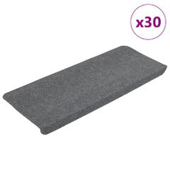 vidaXL Πατάκια Σκάλας Αυτοκόλλητα 30 τεμ. Γκρι 65x24,5x3,5 εκ.