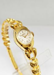 Σπάνιο κουρδιστό Vintage 1980s Gold-Plated 20 μικρόν Venus Ελβετικό γυναικείο ρολόι 166223 A90626 TIMH 630 ΕΥΡΩ