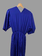 Εξαιρετικής ποιότητας Vintage V neck Χειροποίητο Αμπιγέ Φόρεμα με ζώνη Magal από το γνωστό οίκο μόδας Spor Athens