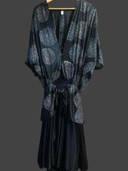 Εξαιρετικής ποιότητας Vintage V neck Χειροποίητο Αμπιγέ Φόρεμα Magal με βάτες από το γνωστό οίκο μόδας Spor Athens