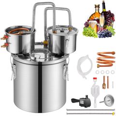 VEVOR Moonshine Still Water Alcohol Distiller 5Gal με βαρέλι Thumper & αντλία νερού 8W