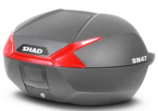 Βαλιτσάκι SHAD SH-47 Μαύρο με Κόκκινο Κρύσταλλο και Βάση