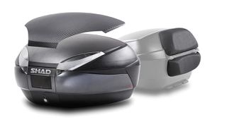 Βαλιτσάκι SHAD SH-48λίτρα CARBON και Μαξιλαράκι (Σετ) και Βάση