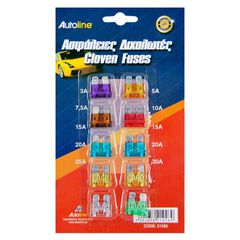 Ασφάλειες Διχαλωτές Αυτοκινήτου 10 Τεμ Autoline 21026