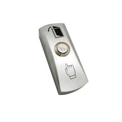 Στενό μεταλλικό μπουτόν εξόδου SECUKEY CBUTTON 5 (NO/COM), με πλαίσιο και κουτί αλουμινίου για επίτοιχη τοποθέτηση