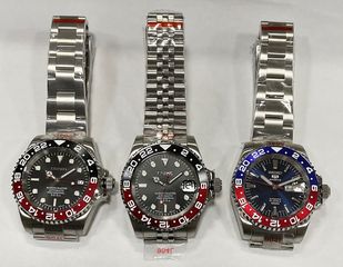 SEIKO MOD SUBMARINE  GMT PEPSI αυτόματο NH35Α μπρασελέ OYSTER