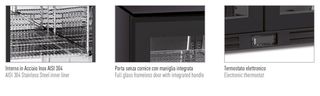 ΨΥΓΕΙΟ BACK BAR  COLD BAR 200 BLK- 900x526x835/ SUBZERO -2°C  +10°C/ 2 ΠΟΡΤΕΣ-thumb-2