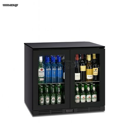 ΨΥΓΕΙΟ BACK BAR COLD BAR 200 BLK- 900x526x835/ SUBZERO -2°C +10°C/ 2 ΠΟΡΤΕΣ