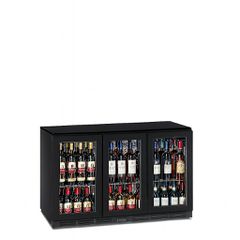 ΨΥΓΕΙΟ BACK BAR COLD BAR 300 BLK -1350x526x835 /SUBZERO -2°C  +10°C/ 3 ΠΟΡΤΕΣ