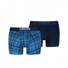 Levis Ανδρικό Μπόξερ Βαμβακερό Σετ 2 Τεμαχίων Με Καρό Σχέδιο