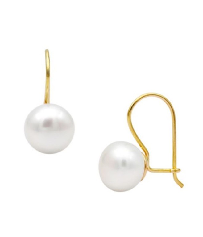 Σκουλαρίκια με Μαργαριτάρια 6A Fresh Water Pearl σε Χρυσή Βάση Κ14 110749