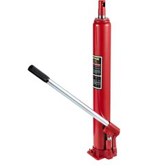 VEVOR Hydraulic Long Ram Jack, χωρητικότητα 4 Tons/8818 lbs, με μονοέμβολη αντλία και επίπεδη βάση, χειροκίνητος επιλογέας κερασιού με λαβή, για γερανούς γκαράζ/καταστήματος, ανυψωτικό κινητήρα, κόκκι