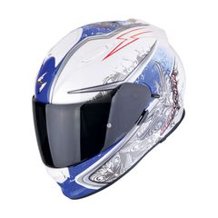 ΚΡΑΝΟΣ ΜΗΧΑΝΗΣ SCORPION EXO 491 RUN WHITE BLUE