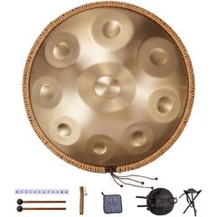 VEVOR Handpan Drum 22 in 9 Notes D Minor Steel Drum Hand with Mallets for Adult
