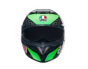 AGV K3 E2206 – KAMALEON BLACK/RED/GREEN-thumb-1