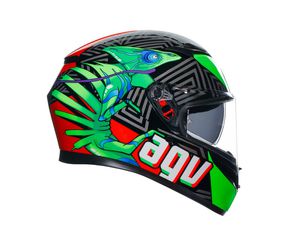 AGV K3 E2206 – KAMALEON BLACK/RED/GREEN-thumb-2