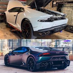Lamborghini LP610-4 LP580-2 Huracan Carbon ΠΙΣΩ ΠΡΟΦΥΛΑΚΤΗΡΑΣ + ΑΕΡΟΤΟΜΗ-thumb-2