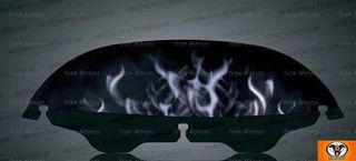 KURYAKYN FLAMES WINDSHIELD FOR HARLEY DAVIDSON-thumb-2