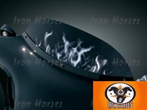 KURYAKYN FLAMES WINDSHIELD FOR HARLEY DAVIDSON-thumb-3