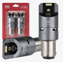 AMiO P21/5W BAY15s 6.000k LED (Με ΑΝΕΜΙΣΤΗΡΑΚΙ) Full CAN-Bus Λευκο Pro Series - 2 Τεμ. - (03605)