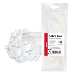 ΔΕΜΑΤΙΚΑ/ΔΕΤΙΚΑ ΚΑΛΩΔΙΩΝ TIE WRAP (ΤΑΙΡΑΠ) 2.5 x 150mm (ΛΕΥΚΟ) ΑΜΙΟ - 100 ΤΕΜ.
