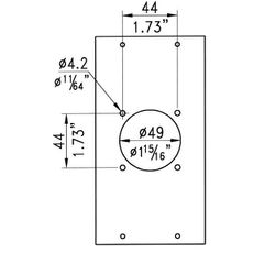 PENNELCOM 40720-20 MSB MODULE for CEE 220V-16AMP 4u2mod - PENN-ELCOM-thumb-1