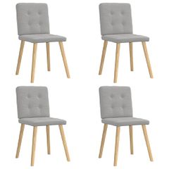 vidaXL Καρέκλες τραπεζαρίας 4 τεμ Cloud Grey Fabric