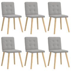vidaXL Καρέκλες τραπεζαρίας 6 τεμ Cloud Grey Fabric