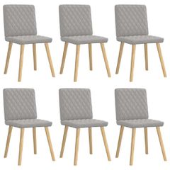 vidaXL Καρέκλες τραπεζαρίας 6 τεμ Cloud Grey Fabric