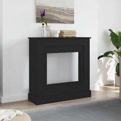 vidaXL Γύρος τζακιού Μαύρη δρυς 90x30x90 cm Κατασκευασμένο ξύλο