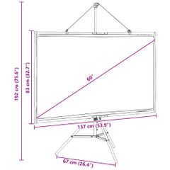 Οθόνη Προβολής με Τρίποδο 60 Ιντσών 16:9 4101046-thumb-11
