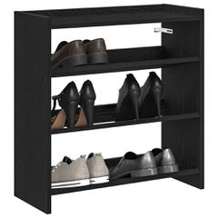 Ράφι παπουτσιών Μαύρο 60x25x62 cm Κατασκευασμένο ξύλο 859888