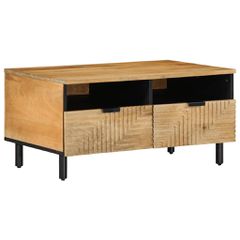 Τραπεζάκι σαλονιού καφέ 80x54x40 cm μασίφ ξύλο Mango 4017733