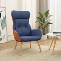 Πολυθρόνα Relax Μπλε από Ύφασμα και PVC 341305