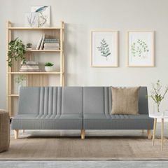 Καναπές Κρεβάτι Ανοιχτό Γκρι Υφασμάτινος 351881