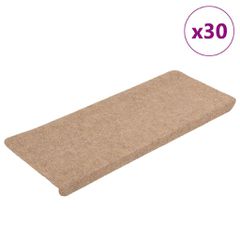 Πατάκια Σκάλας Αυτοκόλλητα 30 τεμ. Μπεζ 65x24,5x3,5 εκ. 3365898